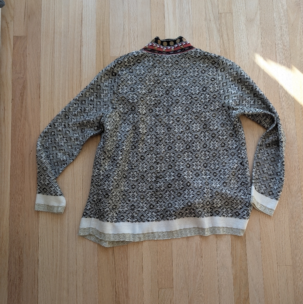 NWOT Soft Surroundings Embellished Open Drape Cardigan Knit Sweater (Size XL) - Picture 9 of 9